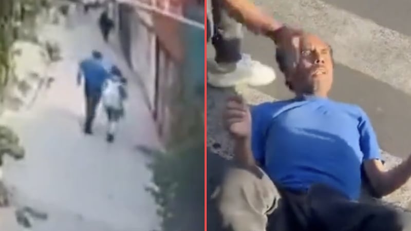VIDEO: Hombre acosa a niña en la calle y vecinos lo capturan para darle golpiza