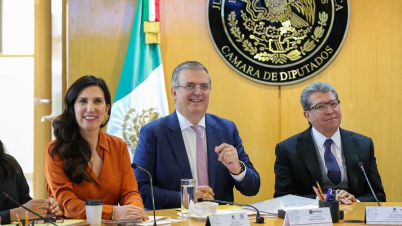 Ebrard comparece ante la Jucopo; destaca avances en la relación con EU y el T-MEC