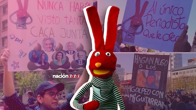 Los personajes de '31 minutos' han sido un emblema en las marchas de jóvenes chilenos