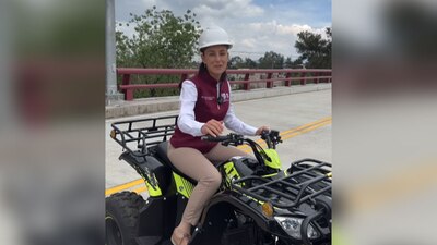 Claudia Sheinbaum compartió una visita a las obras del Trolebús Elevado