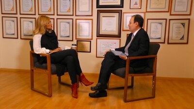 Alfonso Durazo con Adela Micha en El Financiero Bloomberg TV