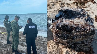 La bolsa en la que estaba la droga tenía adherencias como algas y conchas