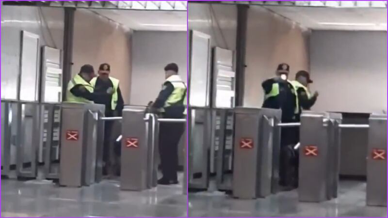 VIDEO: Captan a policías pateando a un hombre en el Metro; SSC los cita a declarar