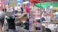 VIDEO: Mujer arroja aceite hirviendo a comerciante durante riña en mercado de Suchiapa, Chiapas