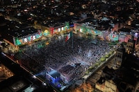Así luce el Zócalo previo al primer Grito de Independencia de Sheinbaum