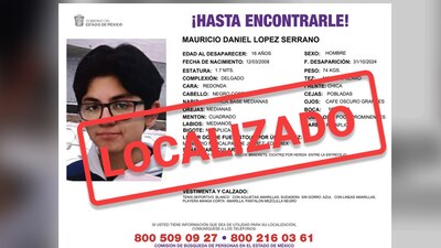 La madre del menor, perdió comunicación, con él desde el pasado 31 de octubre