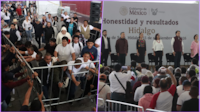 ¿Qué se sabe de los normalistas que irrumpieron en el evento de Sheinbaum en Pachuca?