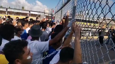 Los venezolanos protestaron en la frontera de Matamoros