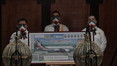 El gobierno federal rifó 100 premios de 20 millones de pesos equivalente al precio del avión presidencial
