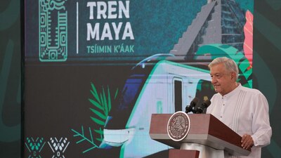 Compartió un video inédito sobre la reciente inauguración del primer tramo del Tren Maya