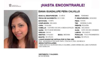 Diana Guadalupe Peña fue vista por última vez en fraccionamiento Residenza Privadas