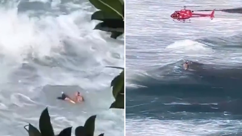VIDEO: Captan heroico rescate de bañista que se ahogaba en playas de Brasil