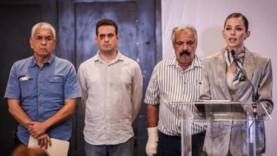 En su mensaje acusó a Adrián de la Garza de 'delincuente electoral'