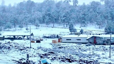 En el municipio de Otáez se registra la presencia de aguanieve