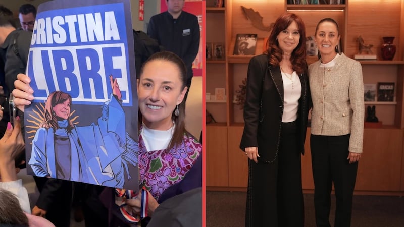 Desde España, Sheinbaum lanza mensaje de apoyo a la exmandataria argentina Cristina Fernández