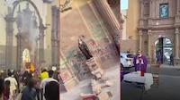 VIDEO: Así purificaron una iglesia católica en SLP, tras destrozos de la marcha del 8M