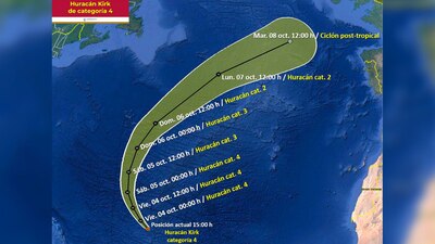 Esta es la ruta que seguirá el fenómeno natural