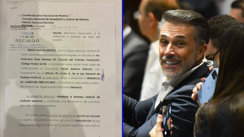 Sergio Mayer presenta su renuncia de “carácter irrevocable” a su militancia en Morena