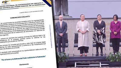 El comunicado se emitió luego de que INE dio el banderazo de inicio al proceso electoral del Poder Judicial