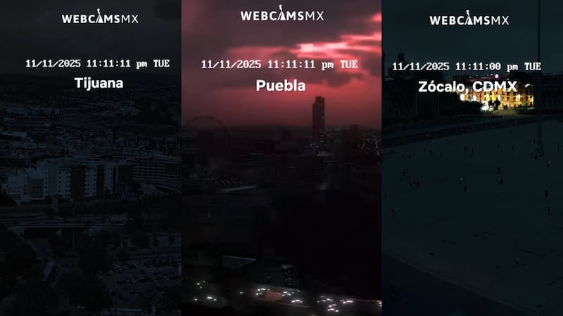 ¿Mágico? Web Cams de México capturan una inusual actividad en el cielo a las 11:11