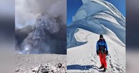 VIDEO: Alpinista mexicano logra llegar hasta el cráter del volcán Popocatépetl