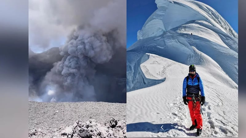VIDEO: Alpinista mexicano logra llegar hasta el cráter del volcán Popocatépetl
