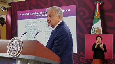 Y pretende publicar la reforma en el Diario Oficial, el 15 de septiembre