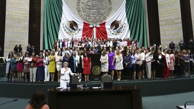 La representación femenina en el Congreso de la Unión está entre las mejores del mundo, cuantitativamente hablando