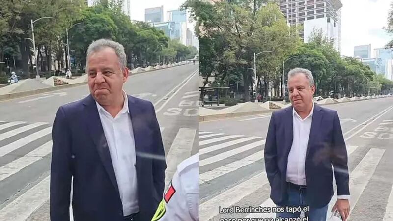 VIDEO: Hombre bloquea paso del Metrobús en Reforma; lo apodan ‘Lord Berrinches’