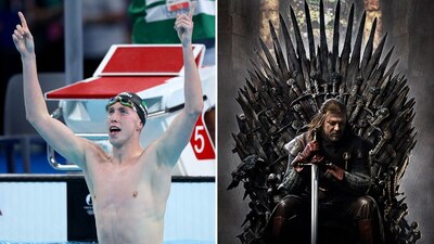 El atleta también rompió un récord en su competencia de natación