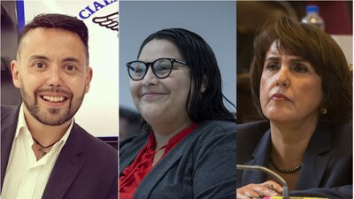 Mauricio Clark y las senadoras Citlalli Hernández y Patricia Mercado