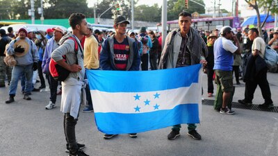 La mayoría de integrantes de las caravanas migrantes son de países como Honduras