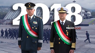 El general Cienfuegos de la Sedena y el almirante Soberón de la Semar