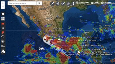 Debido a que tocará tierra hoy en Guerrero, el AICM suspendió vuelos