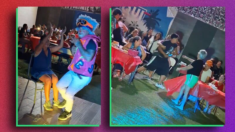 VIDEO: Intentan acuchillar a payasito por bailarle a una señora durante el show