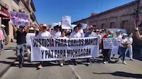Marchan en Morelia y Uruapan; exigen justicia para Carlos Manzo