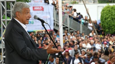 AMLO asegura que si gana la Presidencia sentará las bases para un nuevo país