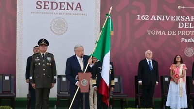Para este año, AMLO encabezó la toma de protesta a los soldados del Servicio Militar Nacional, clase 2005