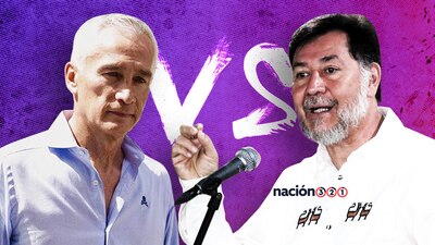El periodista mexicano Jorge Ramos y el diputado federal del PT, Gerardo Fernández Noroña