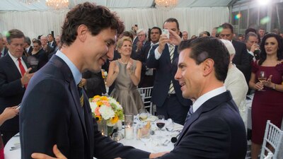 El primer ministro canadiense con el presidente mexicano el pasado 27 de junio en Toronto