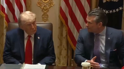 Trump y Pete Hegseth.
