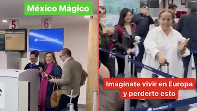 Los usuarios del AICM acusaron a la aspirante de saltarse la fila