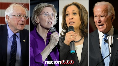 Sanders, Warren, Harris y Biden buscan anfrentar a Trump