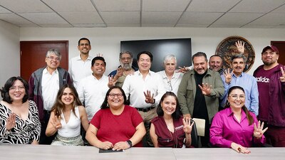 La sesión estuvo encabezada por el líder nacional del partido: Mario Delgado