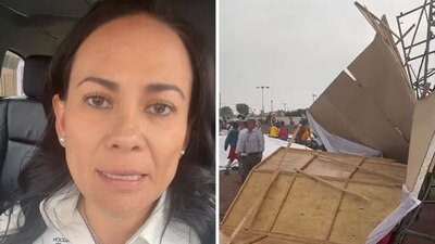 La candidata del PRI, Alejandra del Moral, dijo que hay heridos pero no de gravedad