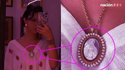 La cantante Ángela Aguilar compartió una foto luciendo esta medalla en sus redes sociales