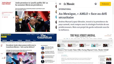 Estas fueron algunas de las portadas dedicadas al mandatario mexicano