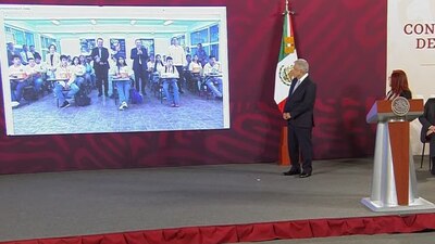 Desde la conferencia mañanera de AMLO, se trasmitió en vivo el arranque de la campaña en aulas de educación secundaria