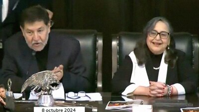 Noroña recibió cálidamente a la presidenta de la SCJN