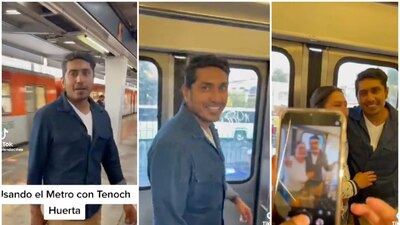 Dentro del vagón, sus fans lo reconocieron y se acercaron a él para pedirle fotografías